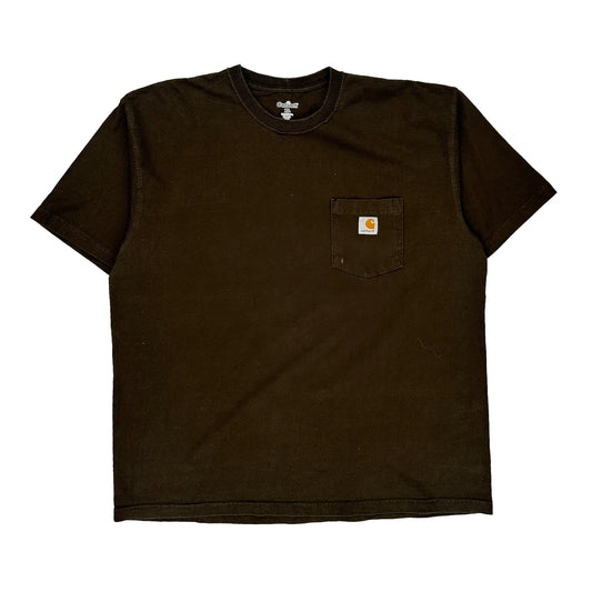Carhartt T-Shirt - XL Brown Cotton