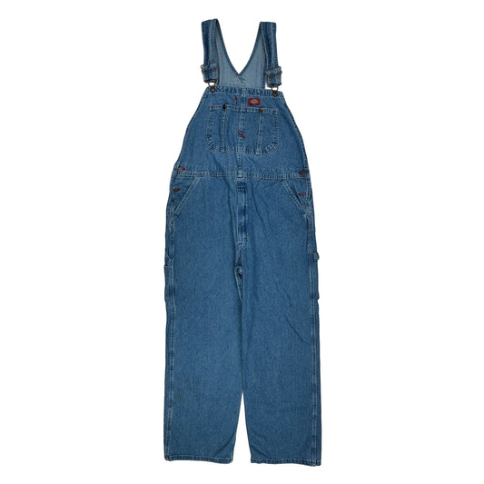 Workwear Dickies Dungarees - 34W 30L Blue Cotton