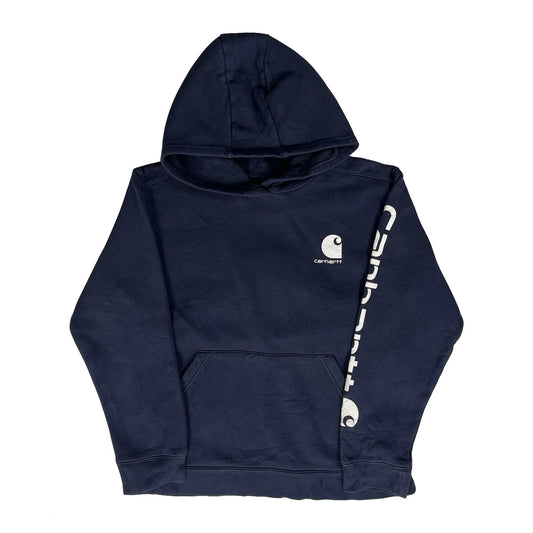 Vintage Age 14-16 Carhartt Hoodie - Large Navy Cotton