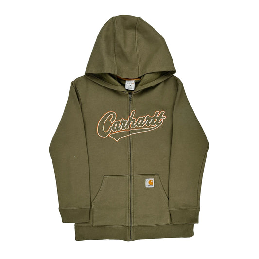 Age 10-12 Carhartt Hoodie - Medium Green Cotton Blend