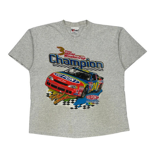 Jeff Gordon Chase Authentics Nascar T-Shirt - XL Grey Cotton
