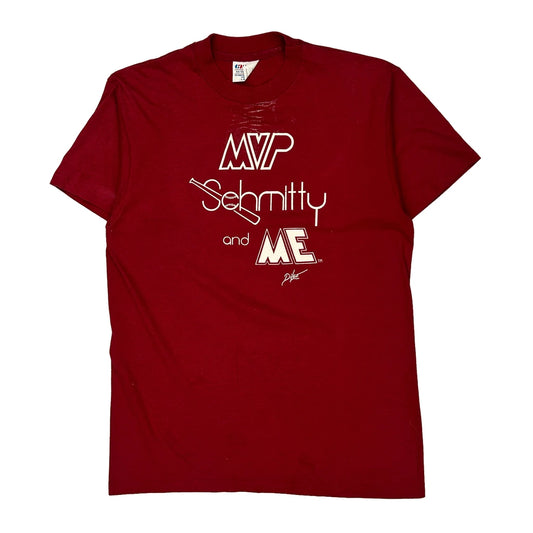 Mvp Schmitty And Me Hanes Graphic T-Shirt - Large Red Cotton Blend