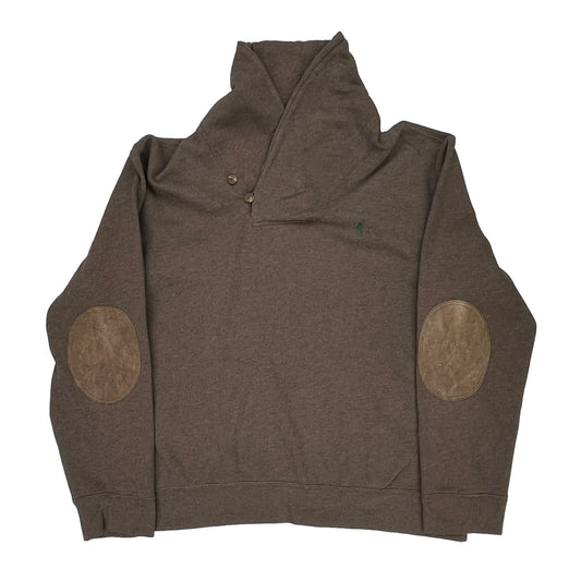 Polo By Ralph Lauren Sweatshirt - 2XL Brown Cotton Blend