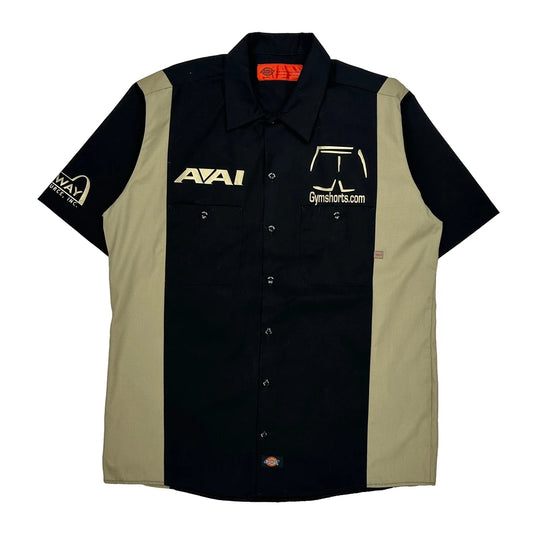 Vintage Dickies Graphic Short Sleeve Shirt - Large Black Cotton
