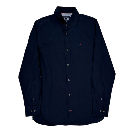 Tommy Hilfiger Slim Fit Shirt - Small Navy Cotton