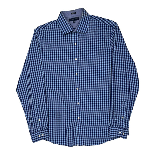 Tommy Hilfiger Slim Fit Shirt - Large Blue Cotton