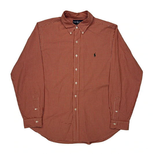 Vintage Ralph Lauren Checked Shirt - XL Red Cotton