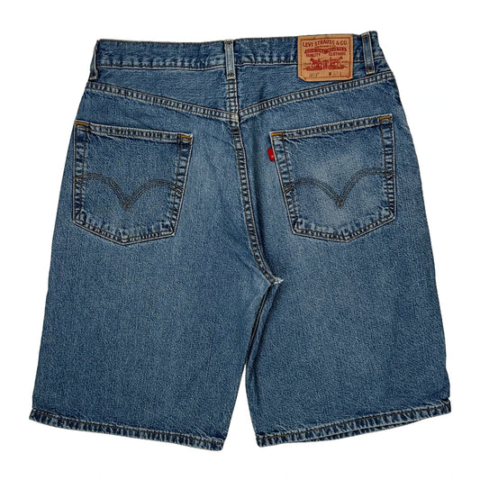 569 Levis Baggy Denim Shorts - 32W 10L Blue Cotton