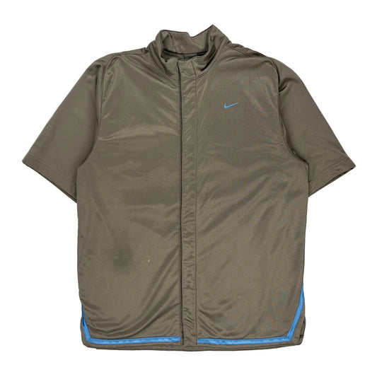 Nike Track Jacket - Large Grey Polyester