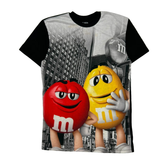 M&M Graphic T-Shirt - Medium Black Polyester