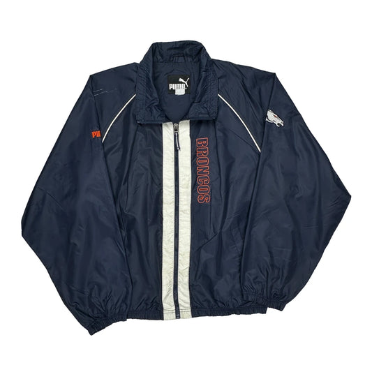 Broncos Puma Graphic Windbreaker - Medium Navy Polyester