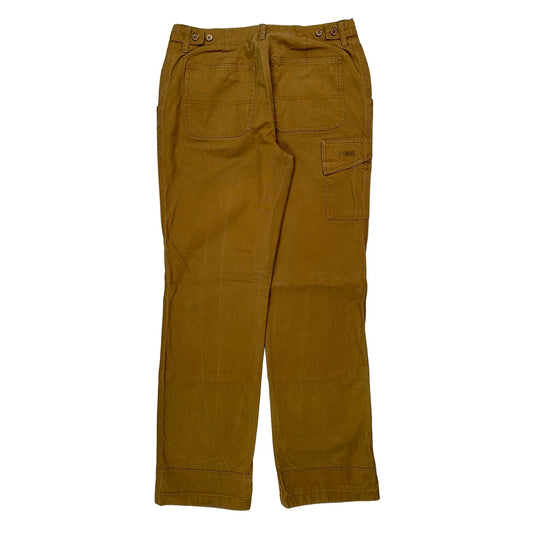 Unbranded Double Knee Cargo Trousers - 30W 33L Brown Cotton