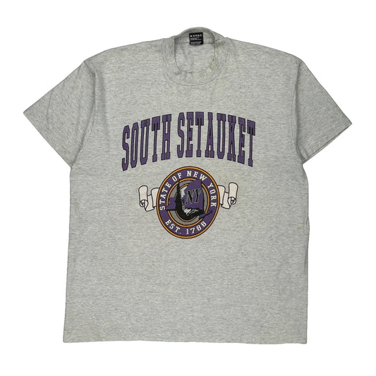 Fruit Of The Loom Single Stitch T-Shirt - XL Grey Cotton Blend