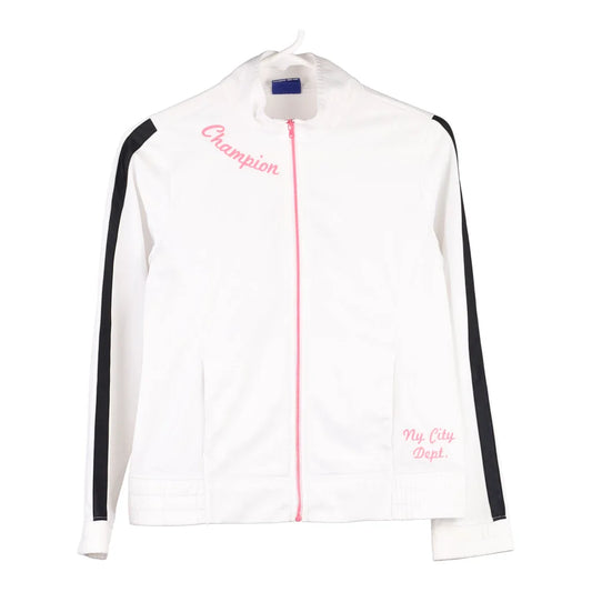 Vintage white Age 11-12 Champion Track Jacket - girls large