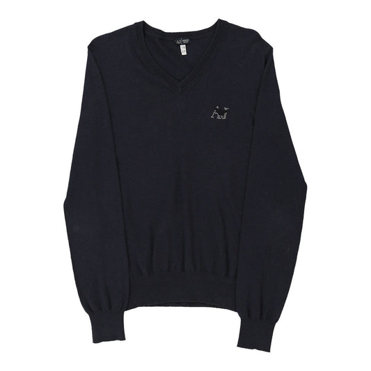 Armani Jeans Cardigan - Small Navy Cotton