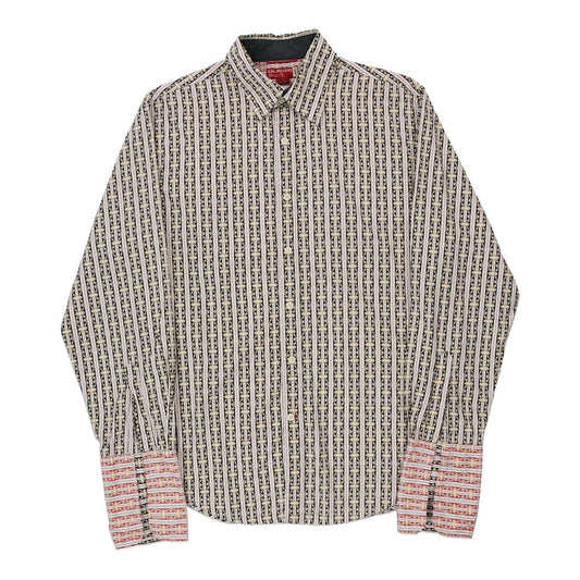 Vintage khaki Guess Patterned Shirt - mens small