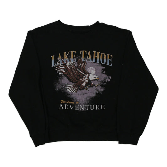 Vintage black Lake Tahoe Unbranded Sweatshirt - womens medium