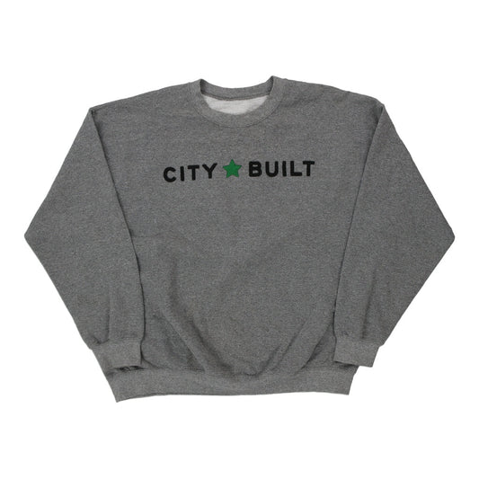 Vintage grey City Built Unbranded Sweatshirt - mens large