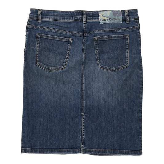Vintage blue Henry Cottons Denim Skirt - womens 34" waist