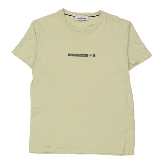 Vintage yellow Stone Island T-Shirt - mens medium