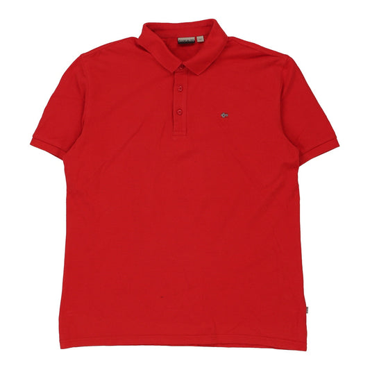 Vintage red Napapijri Polo Shirt - mens x-large