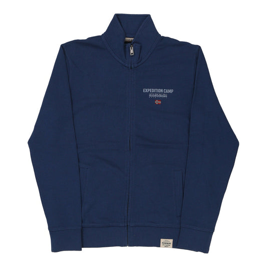 Vintage blue Napapijri Zip Up - mens medium