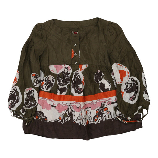 Vintage khaki Isola Marras Blouse - womens medium