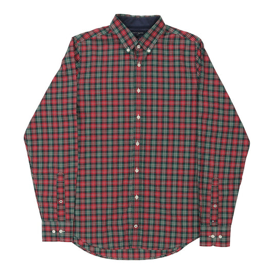 Vintage Tommy Hilfiger Checked Shirt - Medium Red Cotton