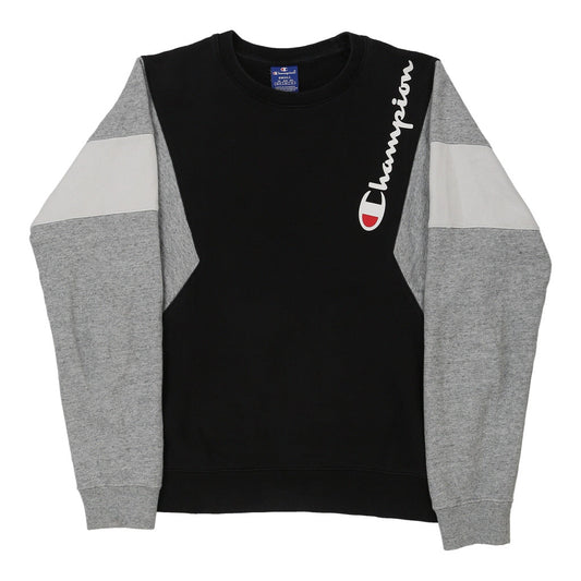 Vintage Champion Sweatshirt - Small Black Cotton