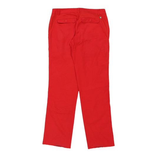 Vintage Puma Trousers - Medium Red Cotton