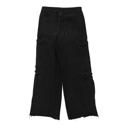 Vintage Unbranded Cargo Jeans - 28W 28L Black Cotton
