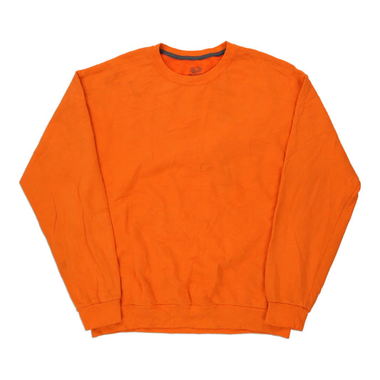 Vintage orange Blank Fruit Of The Loom Sweatshirt - mens large