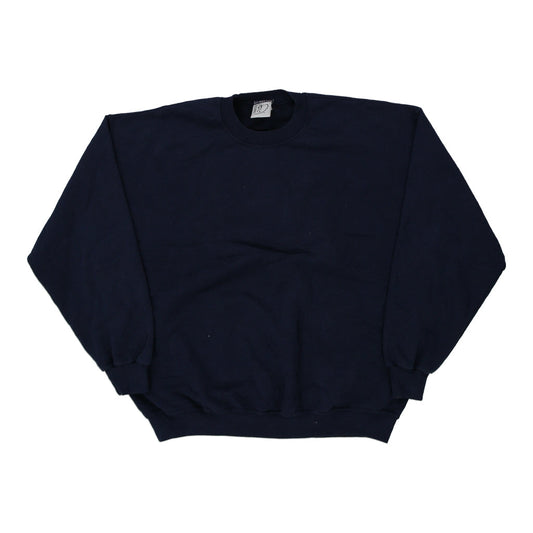 Vintage navy Blank Discus Sweatshirt - mens x-large