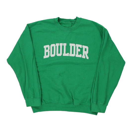 Vintage green Boulder Unbranded Sweatshirt - mens medium