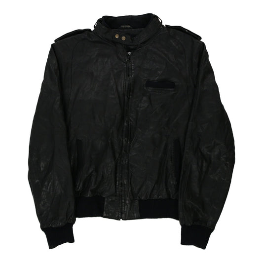 Vintage black Unbranded Leather Jacket - mens medium