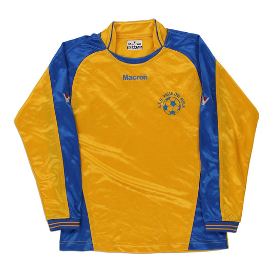 Vintage yellow Age 14 Macron Football Shirt - boys xx-small