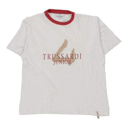 Vintage white Age 14 Trussardi T-Shirt - boys x-large