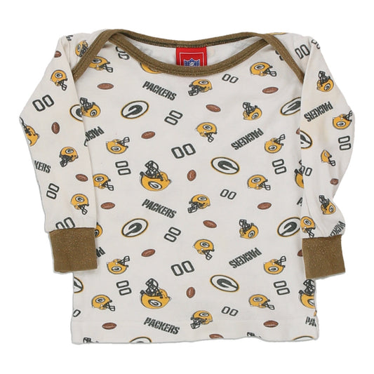 Vintage white 24 Months Green Bay Packers Nfl Long Sleeve T-Shirt - boys xx-small