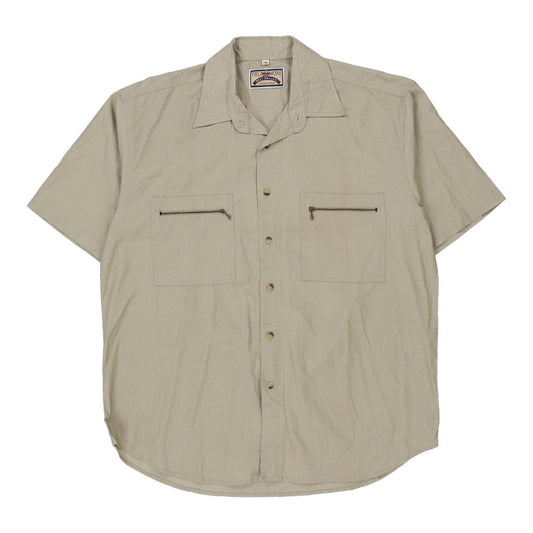 Vintage beige Field Work Short Sleeve Shirt - mens xx-large