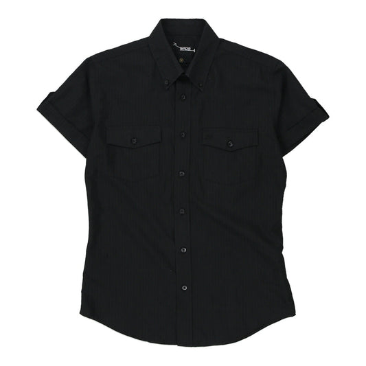 Vintage black Smog Short Sleeve Shirt - mens small