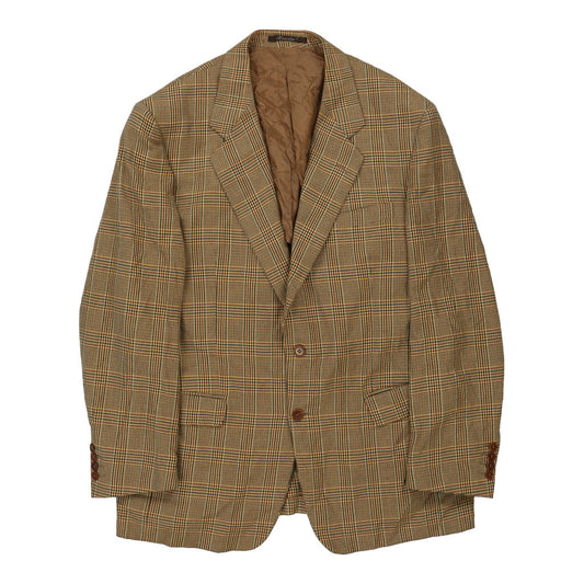 Vintage Zanolini Checked Blazer - Medium Beige Wool
