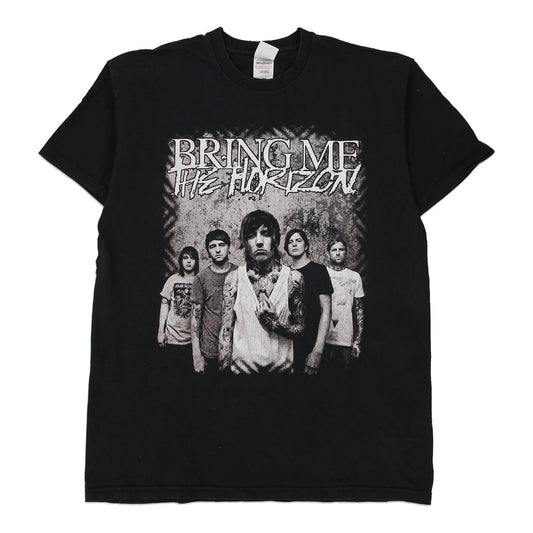 Vintage black Bring me the Horizon Fruit Of The Loom T-Shirt - mens medium