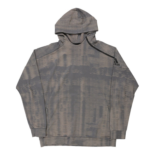 Vintage Adidas Hoodie - XL Grey Cotton