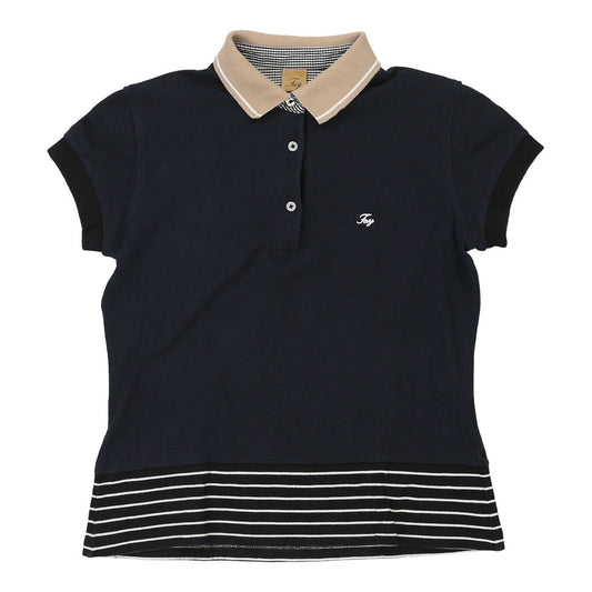 Vintage Age 12 Fay Polo Shirt - Medium Navy Cotton
