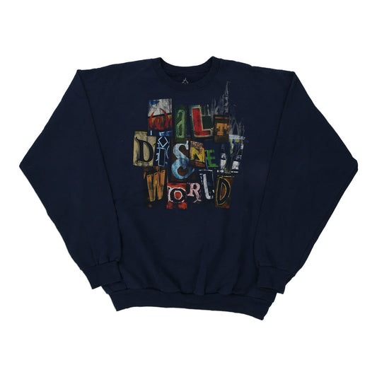 Vintage navy Disneyland Hanes Sweatshirt - mens large