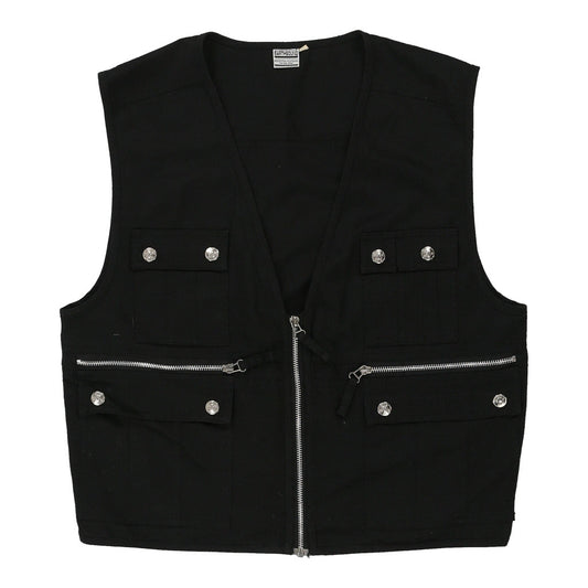Vintage Earthbound Gilet - Medium Black Cotton