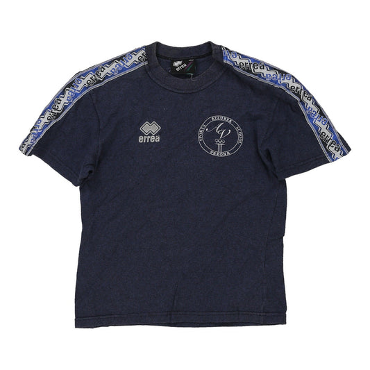 Vintage Azzura Verona Errea T-Shirt - Small Navy Cotton