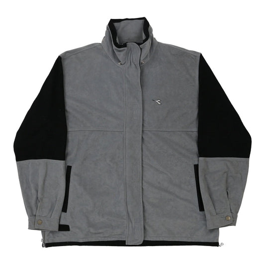 Vintage Diadora Jacket - Large Grey Polyester