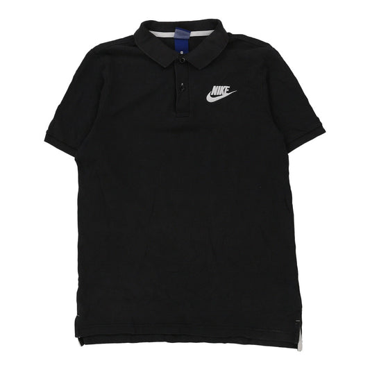 Vintage Nike Polo Shirt - Small Black Cotton