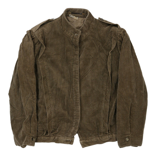 Vintage 1980's Luisa Spagnoli Cord Jacket - Large Brown Cotton